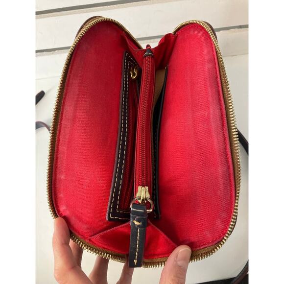 DOONEY & BOURKE, SMALL NAVY SMOOTH LEATHER CROSSBODY BAG - Picture 9 of 16